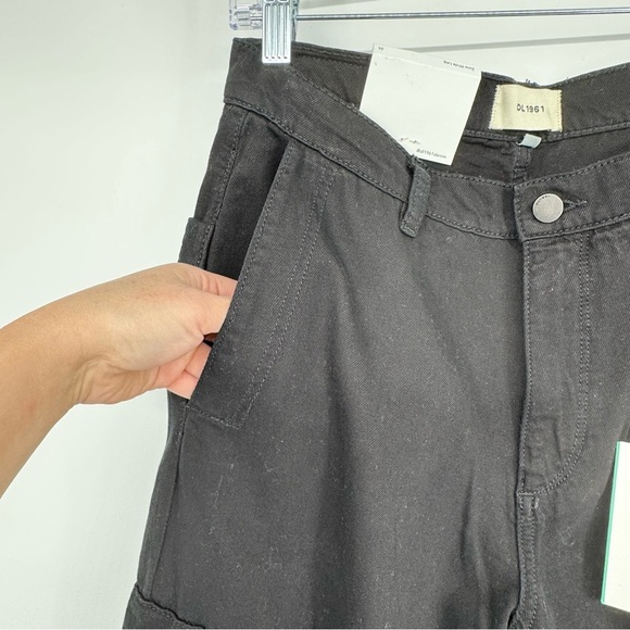 DL1961 Zoie Wide-Leg Relaxed Vintage Black Cargo Y2K Inspired Jeans Size 26 NWT - Picture 7 of 9